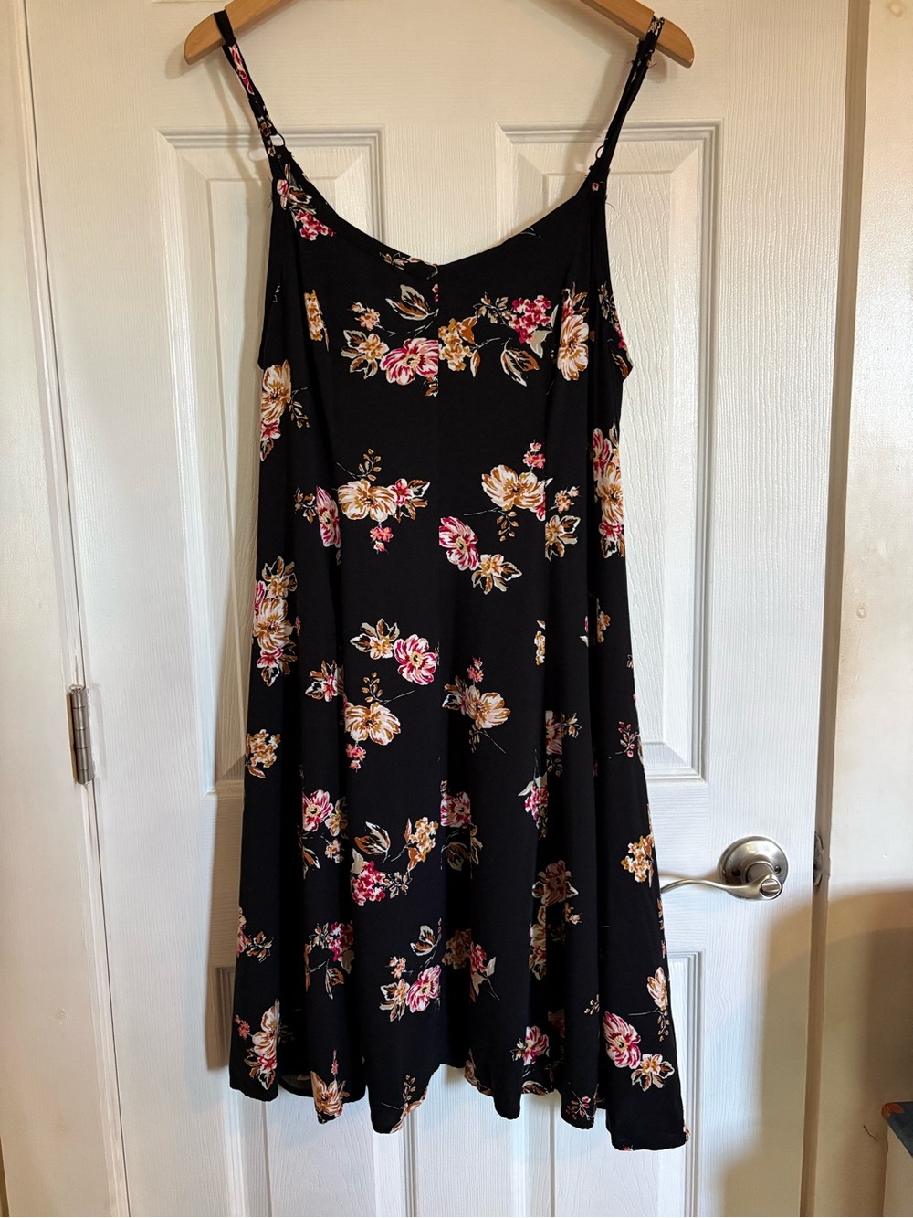 torrid Black Floral Spaghetti-Strap Mini Dress
